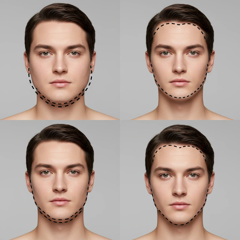 زاویه سازی فک در مردان